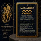 ♒ Aquário - 20 de janeiro a 18 de fevereiro - Conjunto Zodiac Crystal Fusion com bolsa