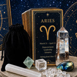 ♈ Áries - 21 de março a 19 de abril - Conjunto Zodiac Crystal Fusion com bolsa
