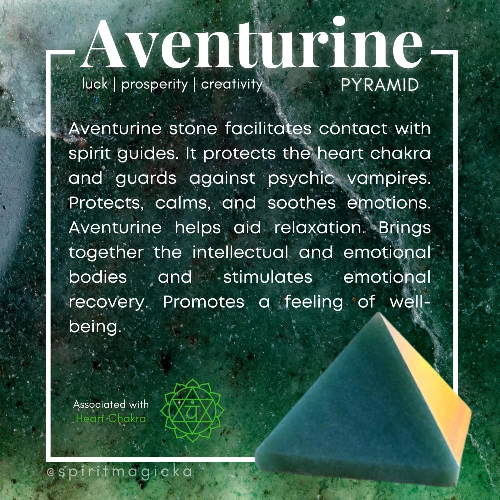 Aventurine Pyramid - Medium – Spirit Magicka