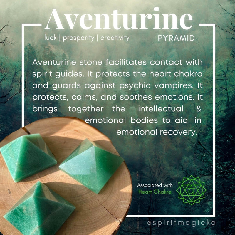 Aventurine Pyramid - Small – Spirit Magicka