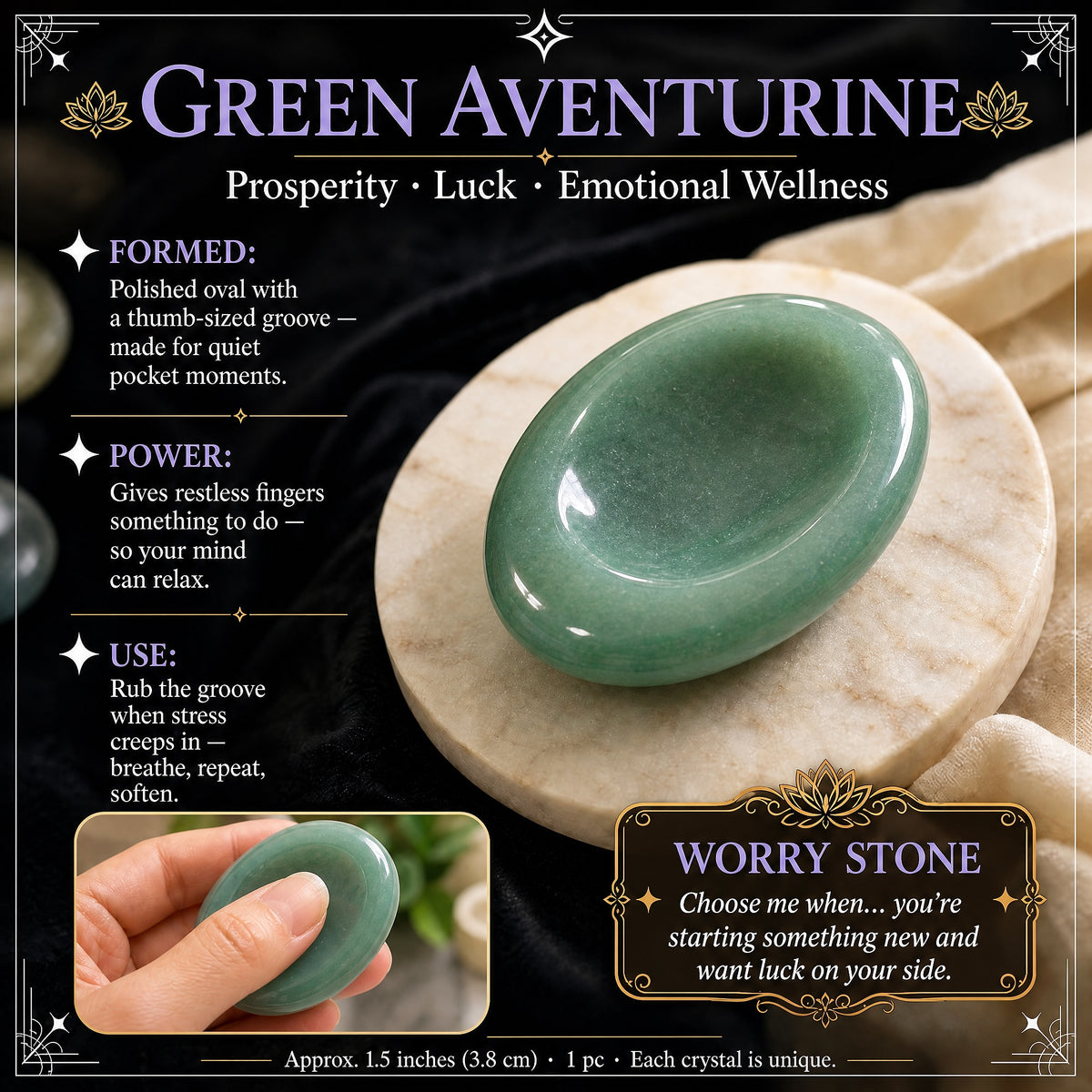 Aventurine Worry Stone