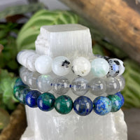 Intuition Booster 3-teiliges Kristall-Mala-Armband-Set