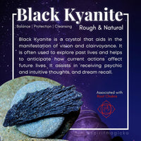 Black Kyanite Fan - rawstone