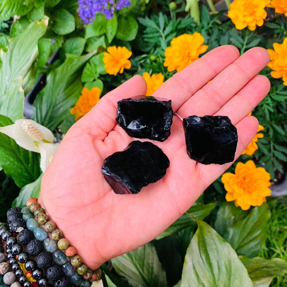 Black Obsidian Rough Natural Stone Spirit Magicka