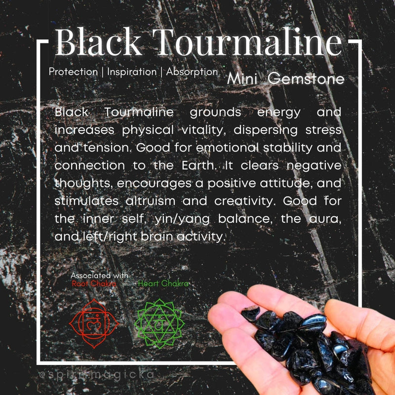 Black Tourmaline Mini Gemstones (50 Gram / 1.7oz. Lot)