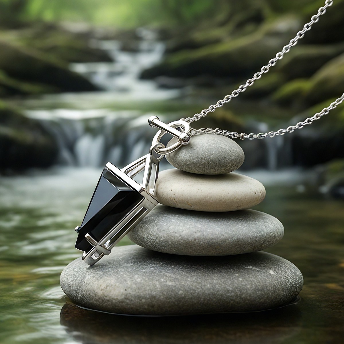 Z ARRON DESIGN Collier avec pendentif en fil de cuivre et pierre de lune Serenity