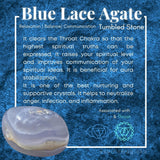Blue Lace Agate Tumbled Stone - tumbledstone