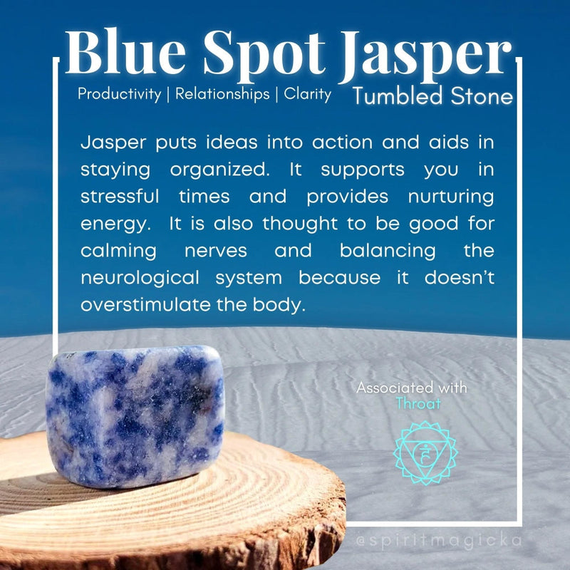 Blue Spot Jasper Tumbled Cube - tumbledstone