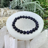 Mala Blue Sandstone Bracelet With Velvet Pouch