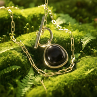 Z ARRON DESIGN Collier avec pendentif en fil de cuivre et pierre de lune Serenity