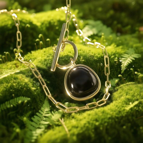 Z ARRON DESIGN Colar com pingente de fio de cobre Serenity Moonstone