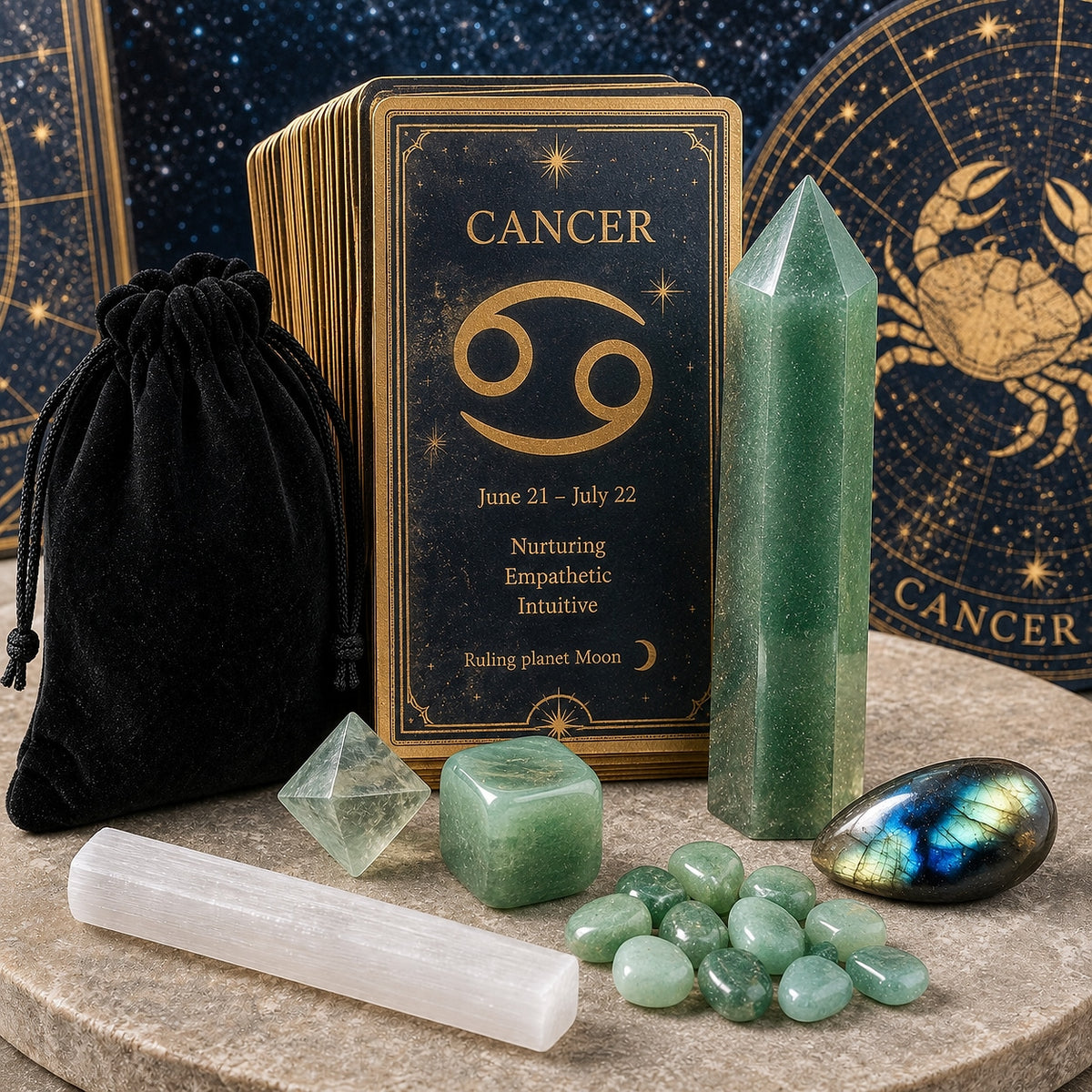♋ Cancro - 21 giugno - 22 luglio - Set Zodiac Crystal Fusion con custodia