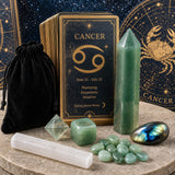 ♋ Kreft - 21. juni - 22. juli - Zodiac Crystal Fusion-sett med veske