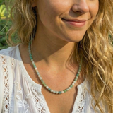 Z ARRON DESIGN Serenity Moonstone koperdraad hanger ketting