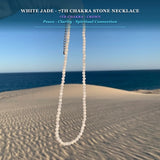 White Jade - 7th Chakra Stone Necklace