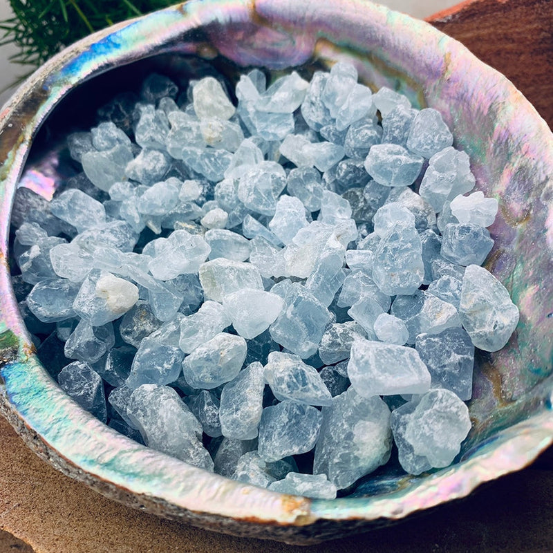 WORKING ON Celestite Mini Gemstones (250 Grams) - tumbledstone