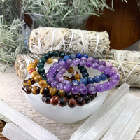Seven Chakra Mala Stone Bracelet (7-Piece Set)