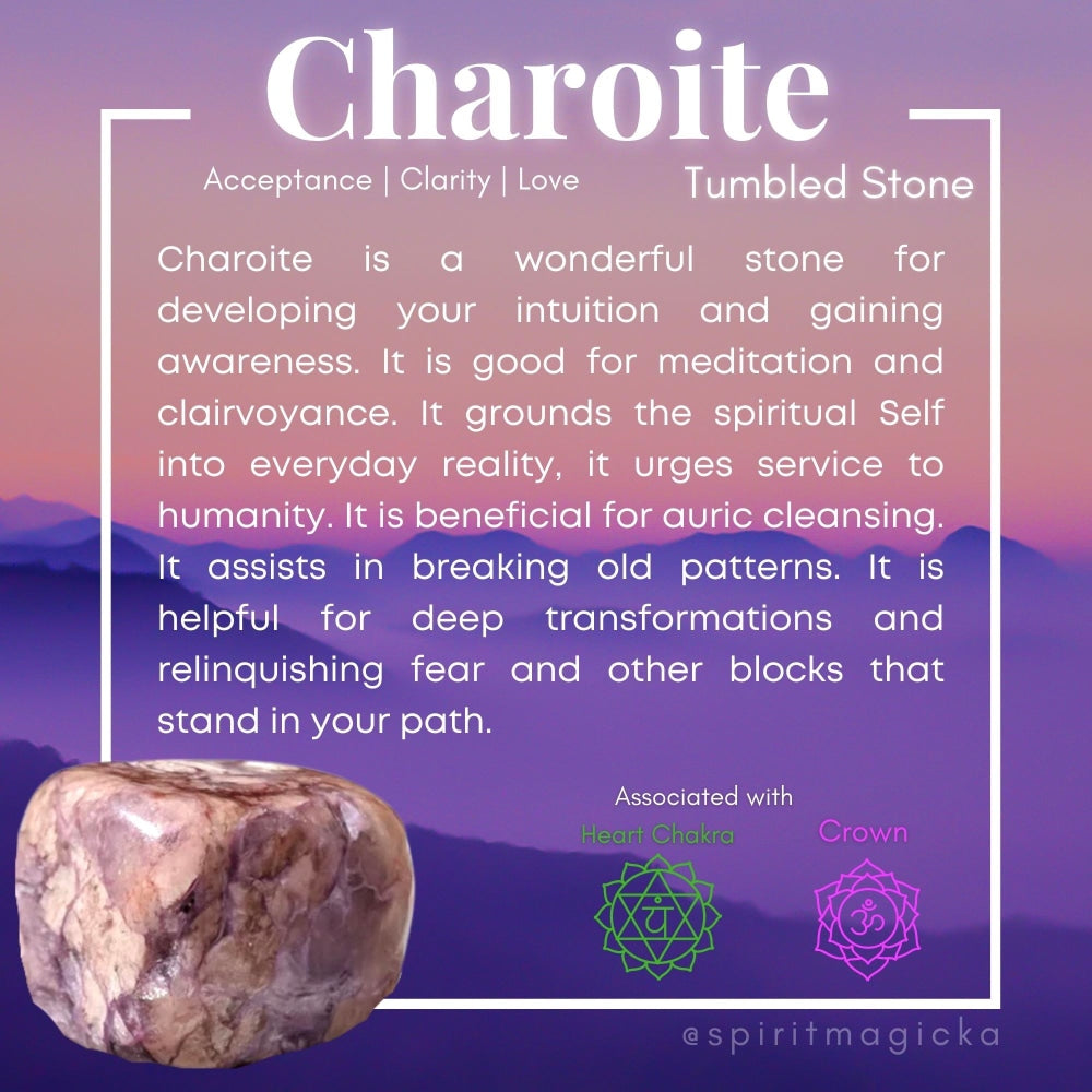 Charoite Tumbled Stone – Spirit Magicka