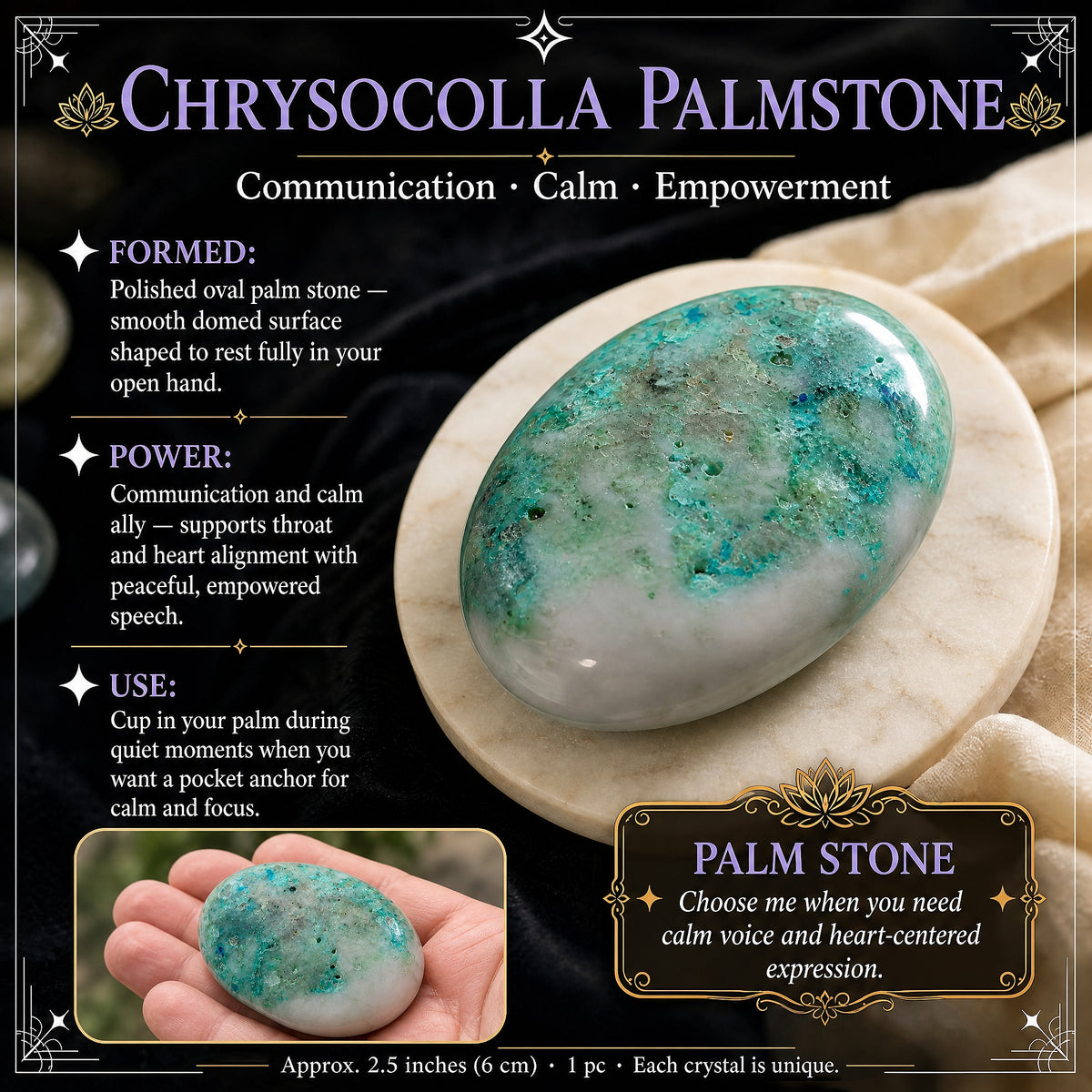 Chrysocolla Palmstone