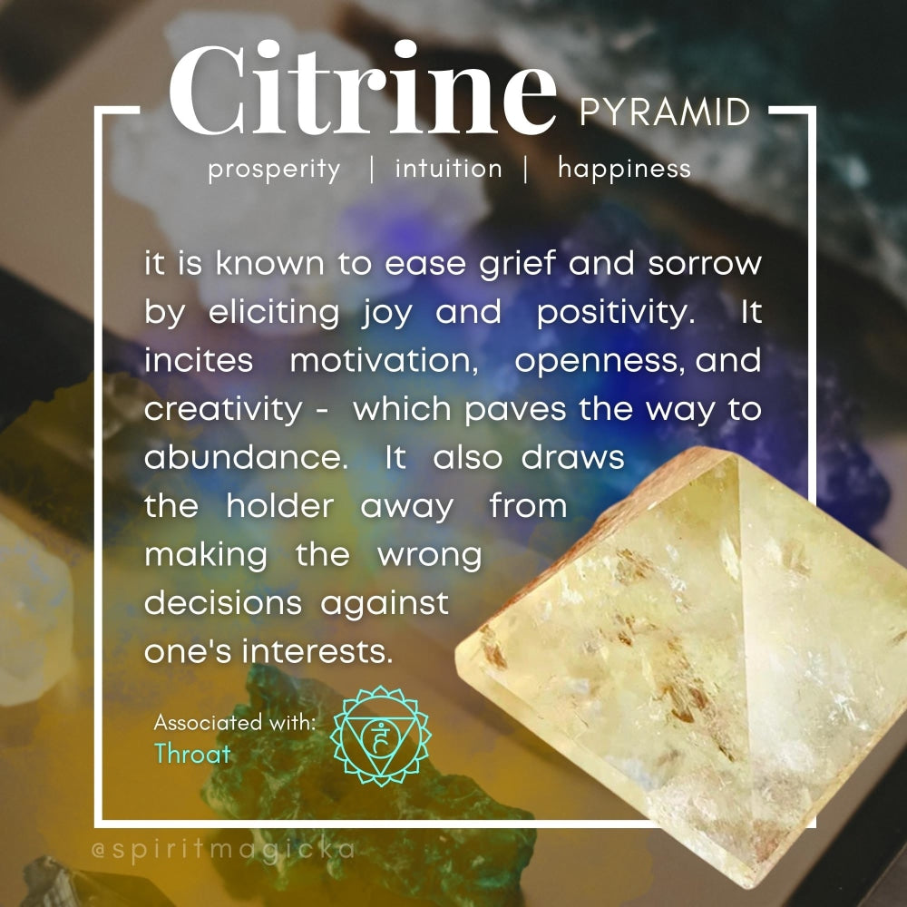 Citrine Pyramid - Small – Spirit Magicka