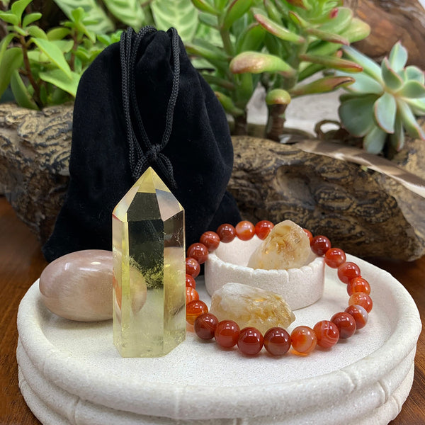 GRATIS GIVEAWAY! Jordet krystallsett + armbånd - (betal bare fraktkostnaden)