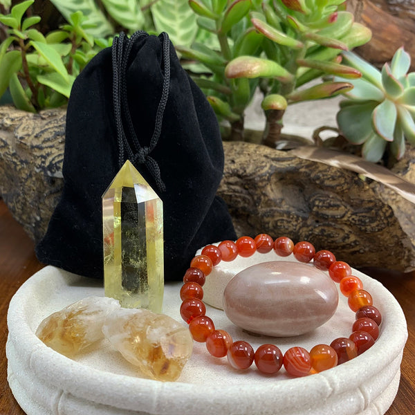 Conjunto de pulsera Mala y cristal de abundancia 🙏