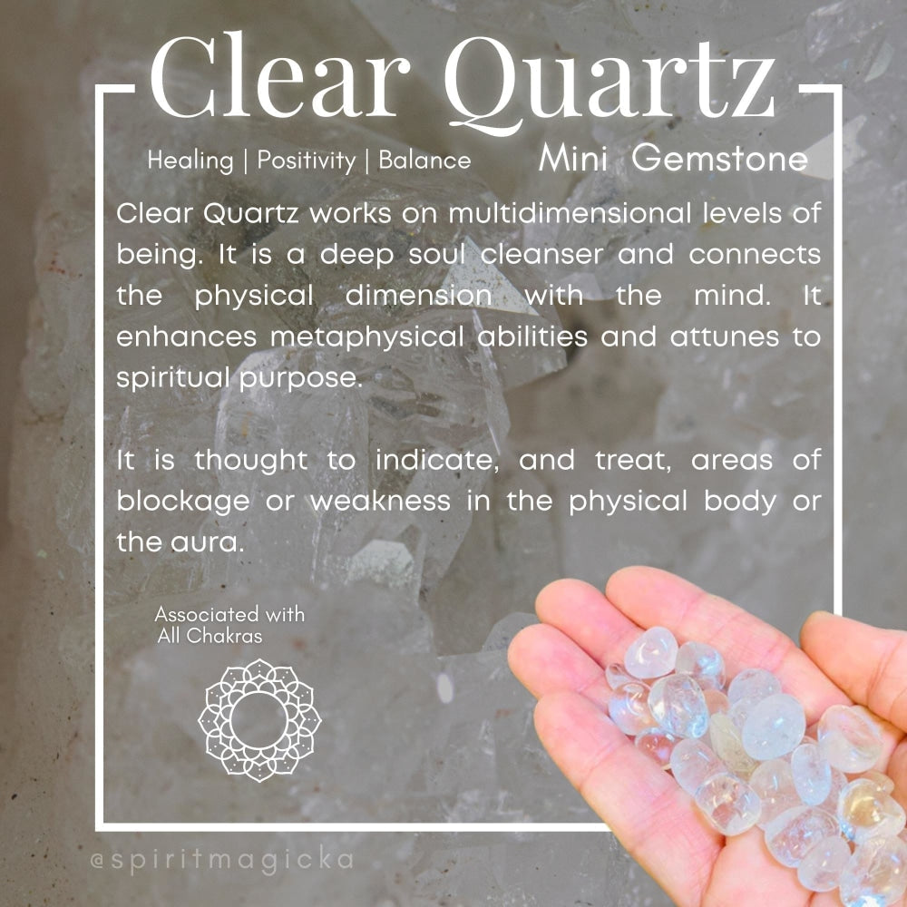 Clear Quartz Mini Gemstones (50 Gram / 1.7oz. Lot) – Spirit Magicka