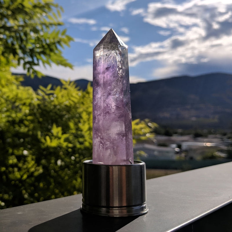 Crystal Insert (for Crystal Point Water Bottles) - Amethyst
