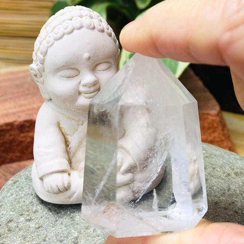 Crystal Mood Light (Clear Quartz Generator Short & Thick) - wand