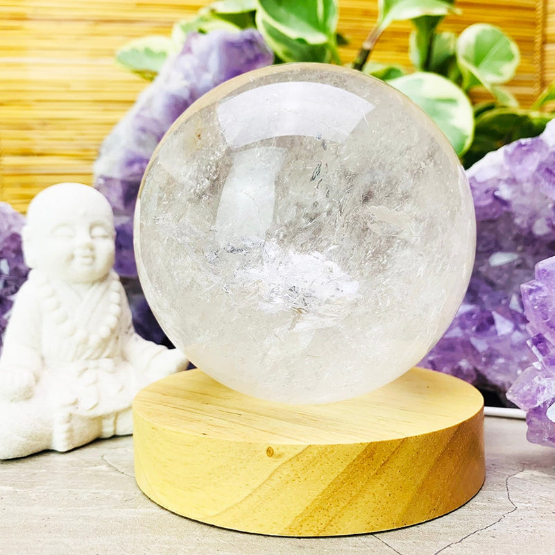 Crystal Mood Light (Quartz Sphere-Large) - wand