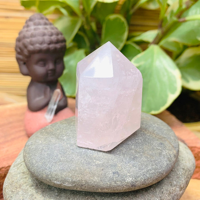 Crystal Mood Light (Rose Quartz Generator Short & Thick) - wand