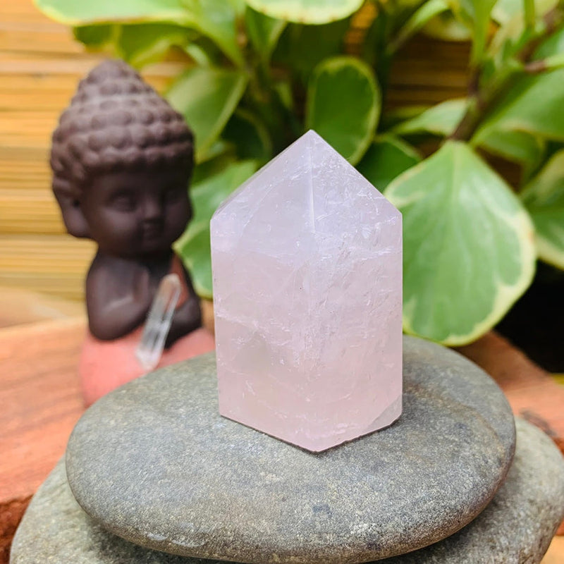 Crystal Mood Light (Rose Quartz Generator Short & Thick) - wand