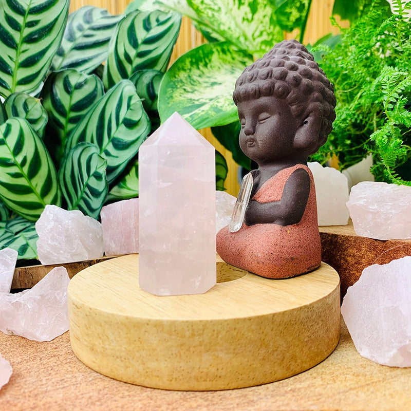 Crystal Mood Light (Rose Quartz Point) - wand