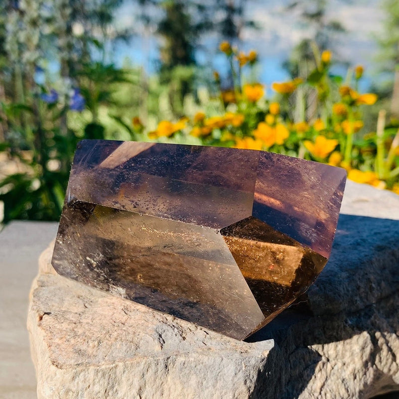 Crystal Mood Light (Smoky Quartz Chunk) - wand