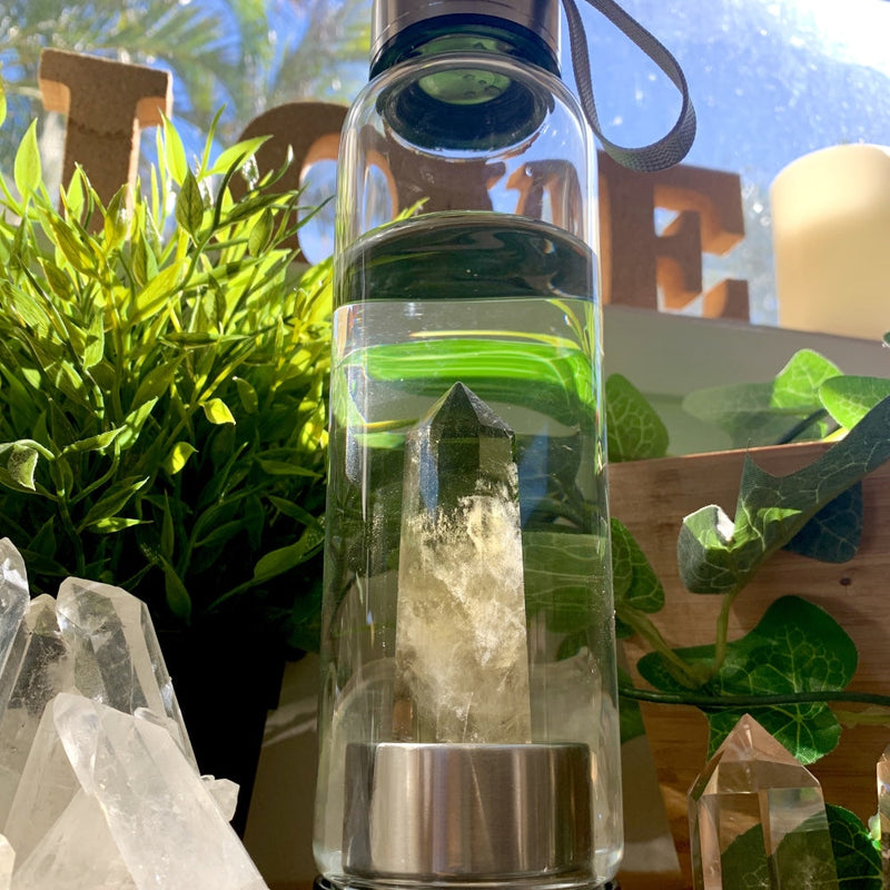 Crystal Water Bottle + Carry Case - Citrine - water