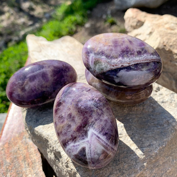 PRIZE WINNER!  Dream Amethyst Palmstone  - (Just Pay Cost of Shipping)