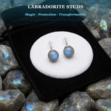 Earrings - Labradorite Studs