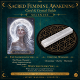 🌙 Sacred Feminine Awakening 13 Oracle Card Deck, Mini Gemstones & Course