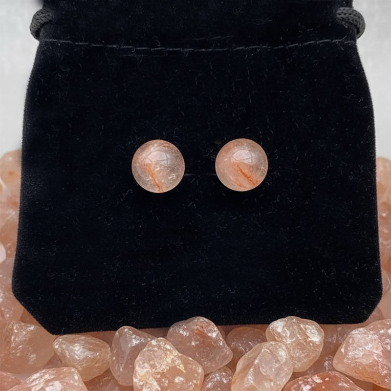 Mala Afrikaanse bloedsteenarmband met fluwelen zakje