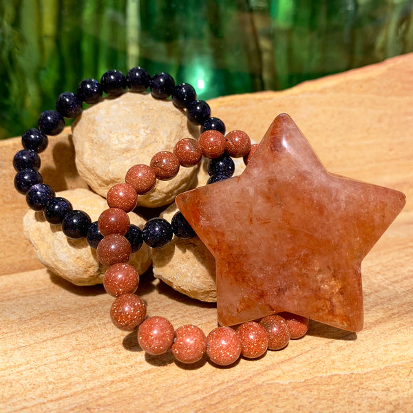 Fire Quartz Crystal Star+ Mala Bracelets Gift Set