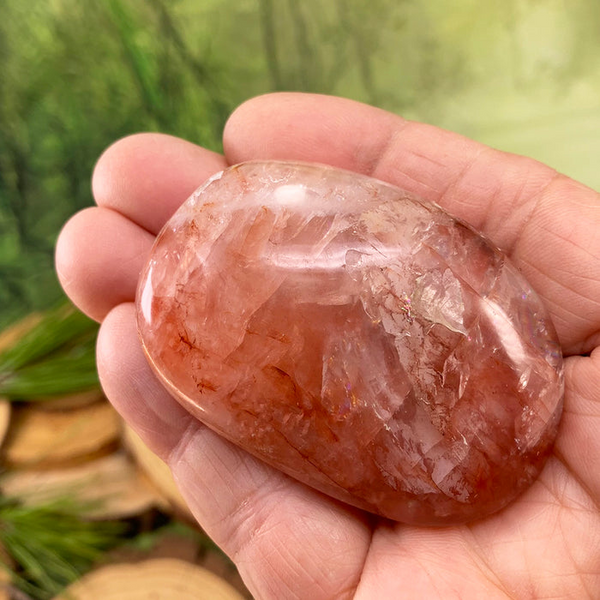 CONCOURS GRATUIT ! Fire Quartz Palmstone - (Payez simplement les frais d’expédition)