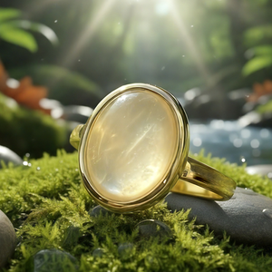 Z ARRON DESIGN Collier avec pendentif en fil de cuivre et pierre de lune Serenity