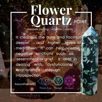 Flower Quartz Point - wand