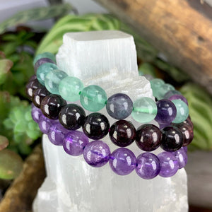 Clarity & Calm 3-teiliges Kristall-Mala-Armband-Set