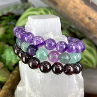 Clarity & Calm 3-teiliges Kristall-Mala-Armband-Set