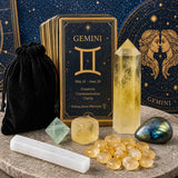 ♊ Gemini - 21. mai - 20. juni - Zodiac Crystal Fusion-sett med veske