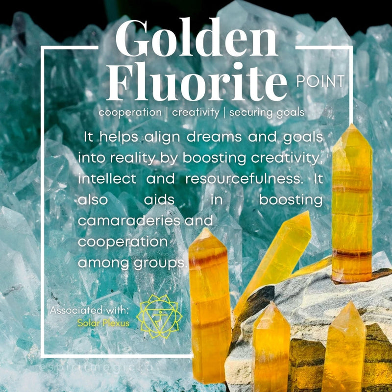 Golden Fluorite Point - wand