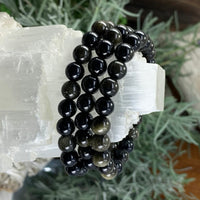Mala Golden Obsidian Bracelet With Pouch