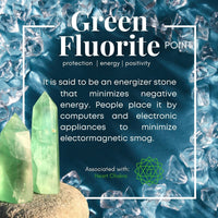 Green Fluorite Point - wand