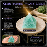 Grønn fluorittpyramide - Middels